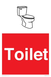 Toilet Sign Dementia Friendly Red